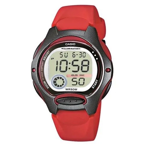 Наручные часы CASIO Collection LW-200-4A, красный, черный