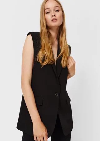 Stradivarius Строгий Жилет Черный M