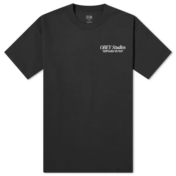 Футболка Obey Studios T-Shirt, черный