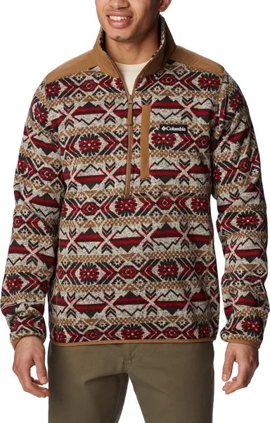 Мужской свитер Columbia Weather II, пуловер на молнии 1/2 с принтом