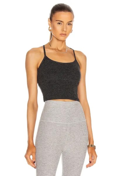 Майка Beyond Yoga Spacedye Slim Racerback Cropped Tank, цвет Black & Charcoal