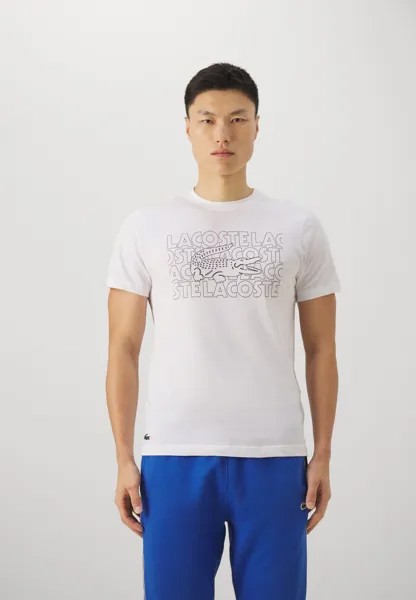 Спортивная футболка Printed Sports T-Shirt Lacoste, белый
