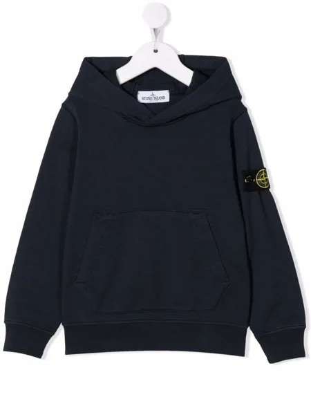Stone Island Junior худи с нашивкой-логотипом