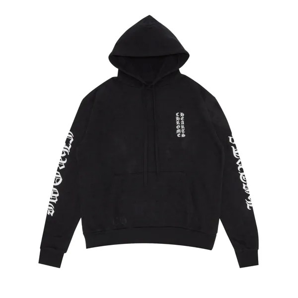 Худи Chrome Hearts Plus с перекрестным принтом в виде подковы и логотипом, цвет Черный