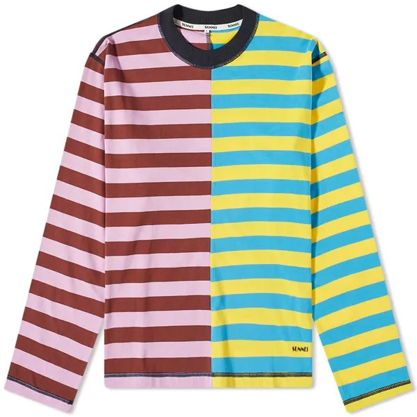 Футболка Sunnei Long Sleeve Panel Stripe Tee