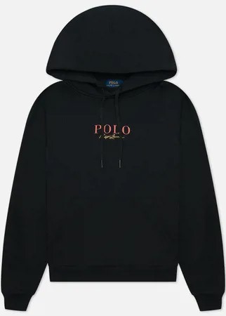 Женская толстовка Polo Ralph Lauren Iconic Logo And Signature Hoodie, цвет чёрный, размер XS