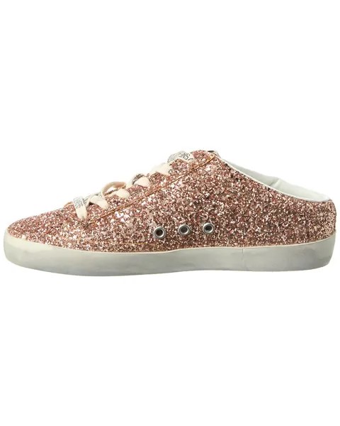 Блестящие кроссовки Golden Goose Superstar Sabot, золото