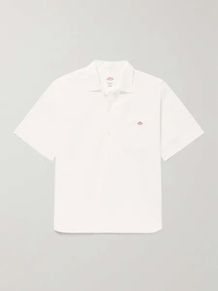 Рубашка из хлопкового поплина с вышитым логотипом DANTON, белый
