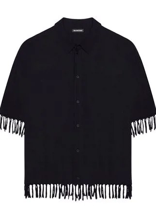 Balenciaga рубашка с короткими рукавами и бахромой