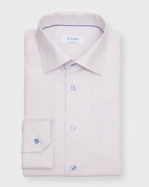 Мужская полуоднотонная рубашка добби современного кроя Eton, цвет Blue