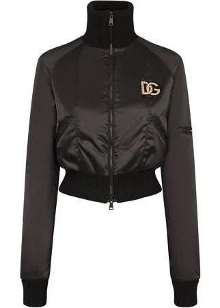 Dolce & Gabbana куртка с воротником-воронкой и логотипом