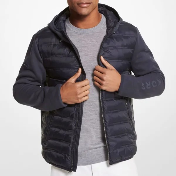 Куртка Michael Kors Camouflage Quilted Nylon, темный индиго