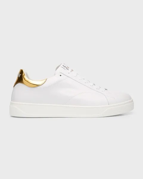 Мужские кожаные низкие кеды DDB0 Lanvin, цвет Whitegold