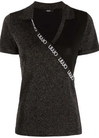 LIU JO рубашка поло с блестками и логотипом