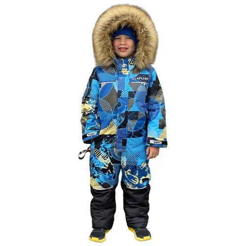 Комбинезон Lapland, зимний, защита от попадания снега, подкладка, мембрана, светоотражающие элементы, размер 134, мультиколор