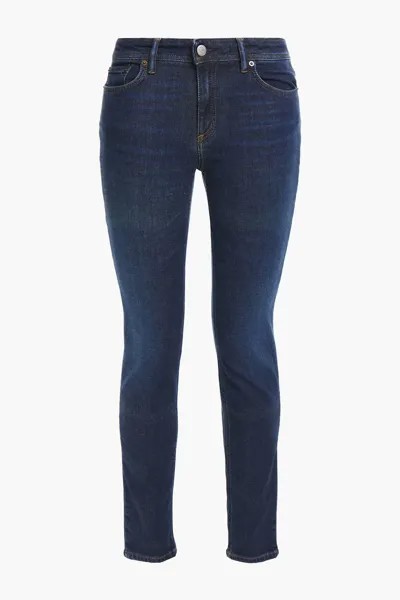 Укороченные джинсы скинни Climb со средней посадкой ACNE STUDIOS, синий