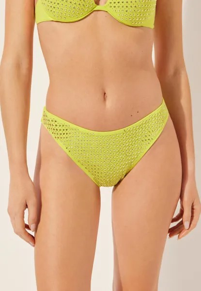 Плавки бикини LUXURY STONES Calzedonia, пятнистый светло-зеленый
