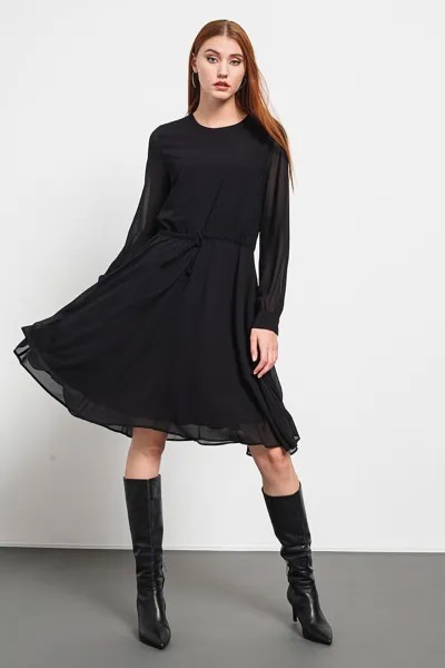 Платье Mila с вырезом и овальным вырезом Object, черный