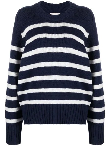 KHAITE crew-neck cashmere jumper, синий