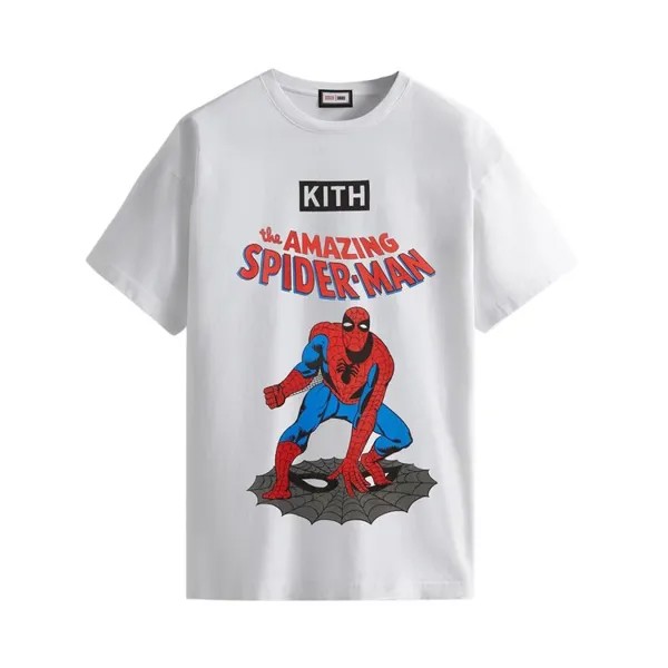 Футболка Kith For Spider-Man Allies Vintage Tee 'White', белый