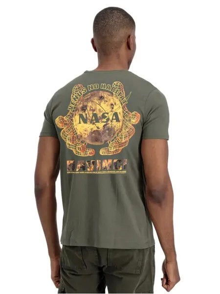 Футболка стандартного кроя Alpha Industries, зеленый