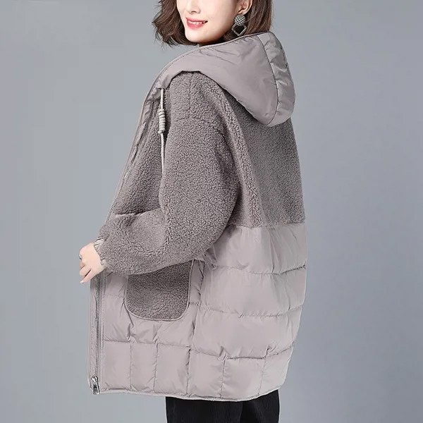 Зимнее пальто, легкие пальто, повседневные куртки для женщин, коллекция 2023 года, куртка средней длины, модная одежда в Корейском стиле, Chaqueta ...