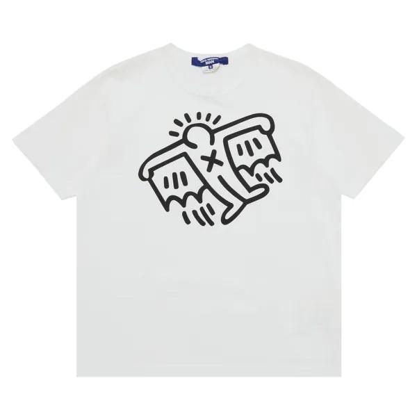 Футболка с принтом Junya Watanabe x Keith Haring, Белая