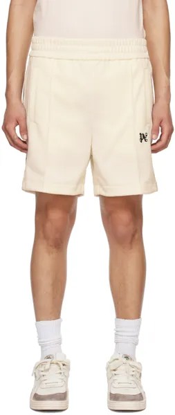 Кремового цвета спортивные шорты с монограммой Palm Angels