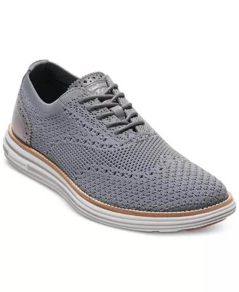 Мужские оксфордские кроссовки ØriginalGrand Remastered Stitchlite™ со шнуровкой и крылышками Cole Haan, серый