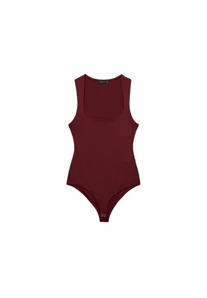 Топ WITH SQUARE NECKLINE Stradivarius, Бордо