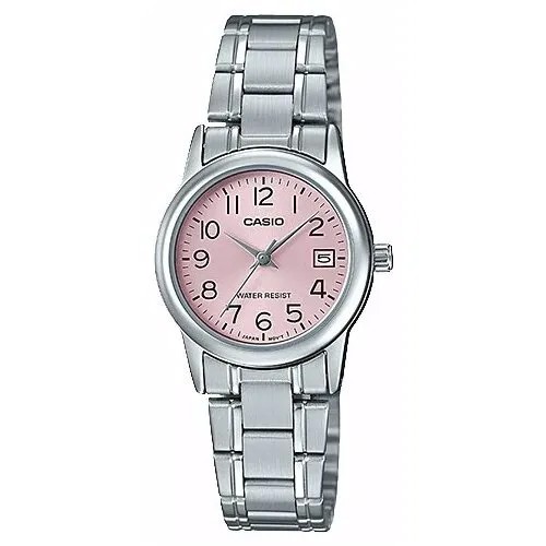 Наручные часы CASIO Collection LTP-V002D-4B, розовый, серебряный