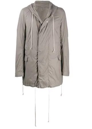 Rick Owens DRKSHDW плащ длины миди с капюшоном