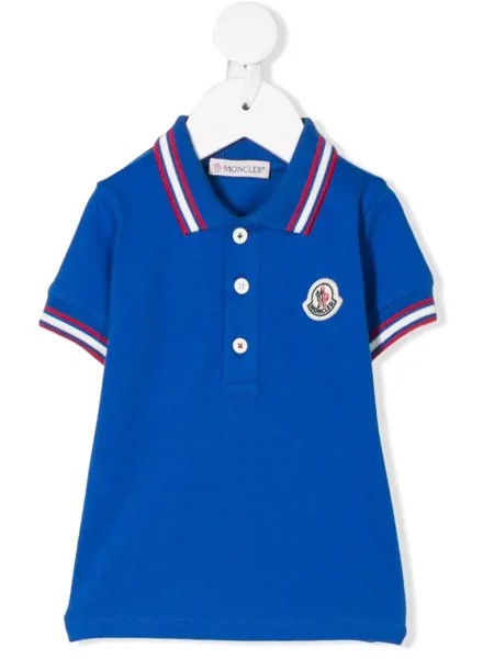 Moncler Enfant рубашка-поло с нашивкой-логотипом