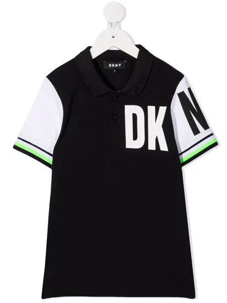 Dkny Kids рубашка поло в стиле колор-блок