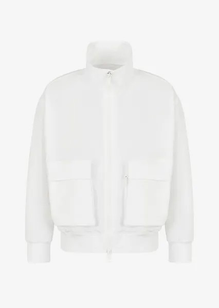 Куртка-бомбер из нейлона из сирсакера Armani Exchange, белый