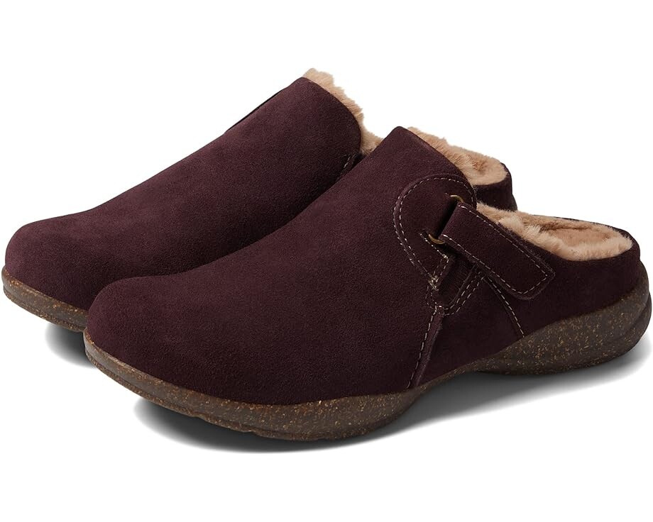 Сабо Clarks Roseville Clog, цвет Burgundy Suede