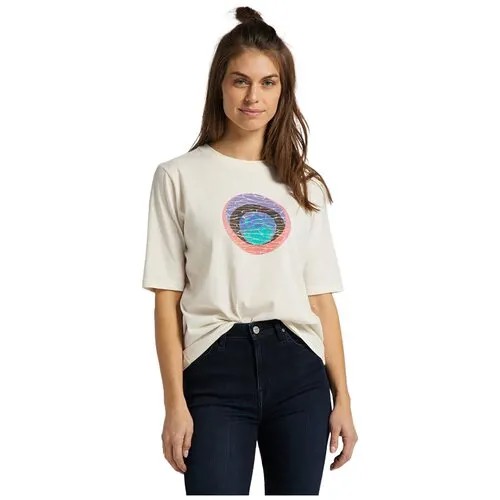 Футболка Lee HALF SL GRAPHIC TEE BRIGHT WHITE Женщины L44JEPLJ XXL