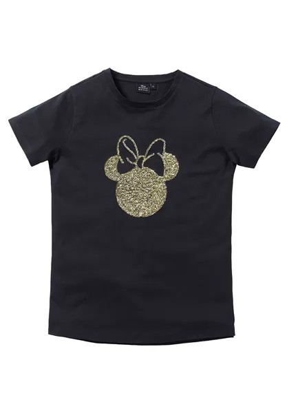 Футболка ONOMATO! kurzarm mit Pailletten besetzt Minnie Mouse, черный