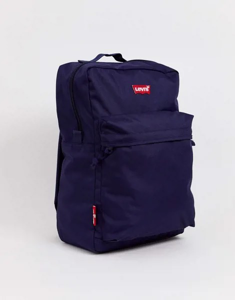 Темно-синий рюкзак с логотипом в виде летучей мыши Levi's