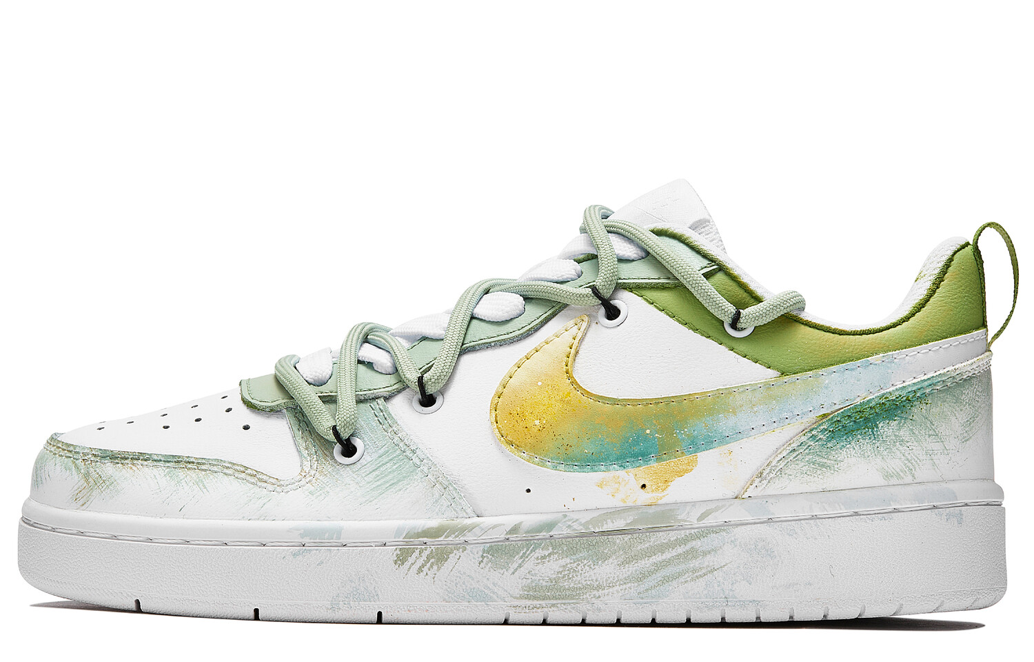 Кроссовки Nike Court Borough 2 Skateboarding Shoes Women's Low-top Green/White, зеленый