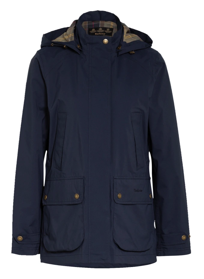 Полевая куртка clyde со съемным капюшоном Barbour, синий