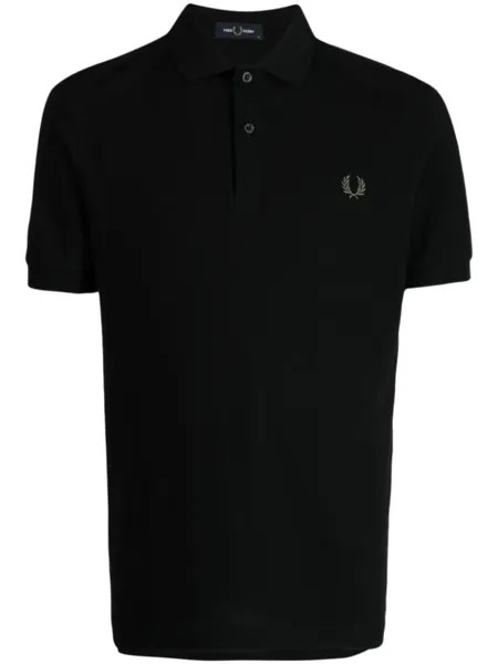 Fred Perry рубашка поло с вышитым логотипом, черный