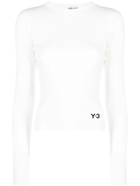 Y-3 футболка из органического хлопка с логотипом, белый