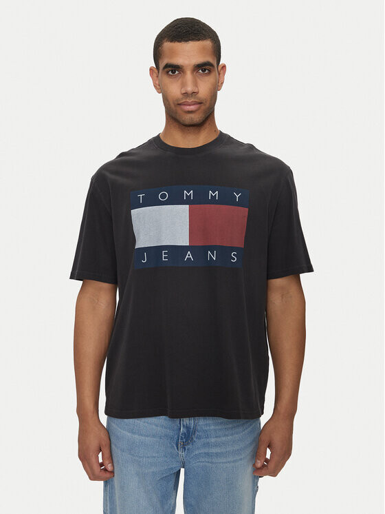 Футболка оверсайз Tommy Jeans, черный