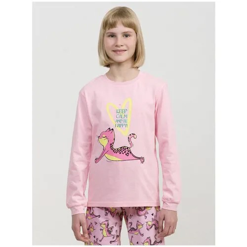 Пижама: джемпер и брюки Pelican WFAJP4275U для девочек, цвет розовый, размер 6