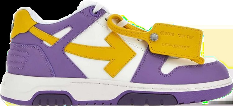Кроссовки Off-White Out of Office Low 'Purple Yellow', фиолетовый