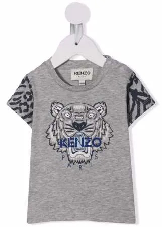 Kenzo Kids футболка с вышитым логотипом