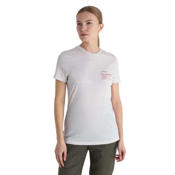Спортивная футболка Icebreaker Merino 150 Tech Lite III Natural Run Club 2.0, белый
