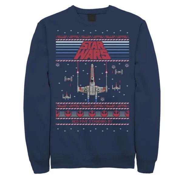 Мужской красный свитер Five Standing By Ugly Christmas Sweater Star Wars