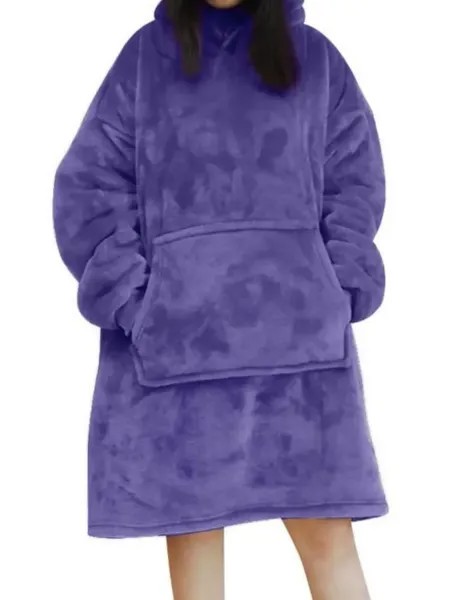 Худи женское NoBrand Huggle-Hoodie фиолетовое 50 RU